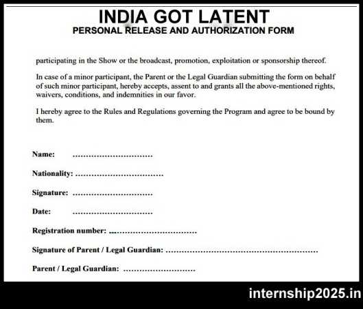India Got Latent form online